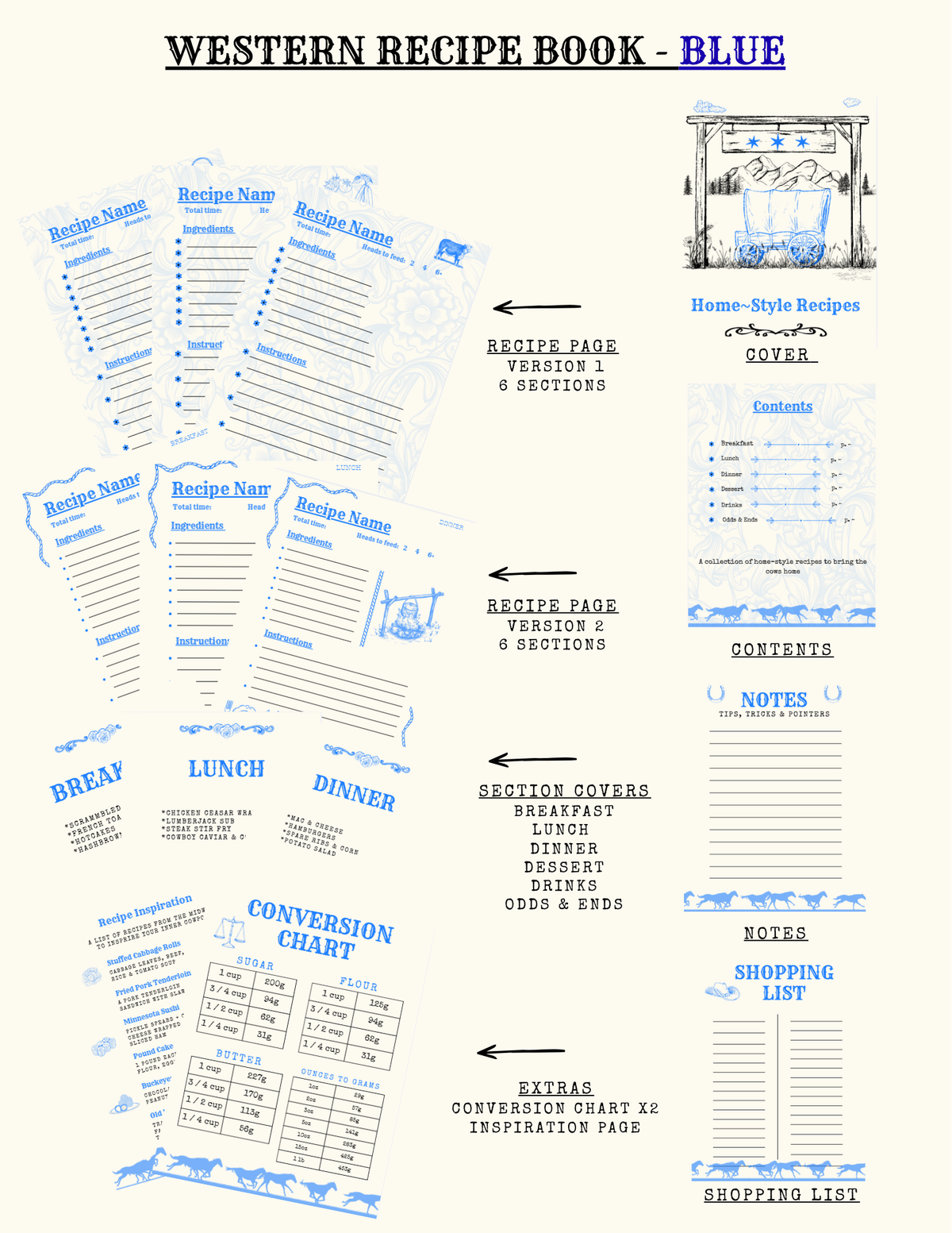 Homestyle Recipe Book Template - Digital Download
