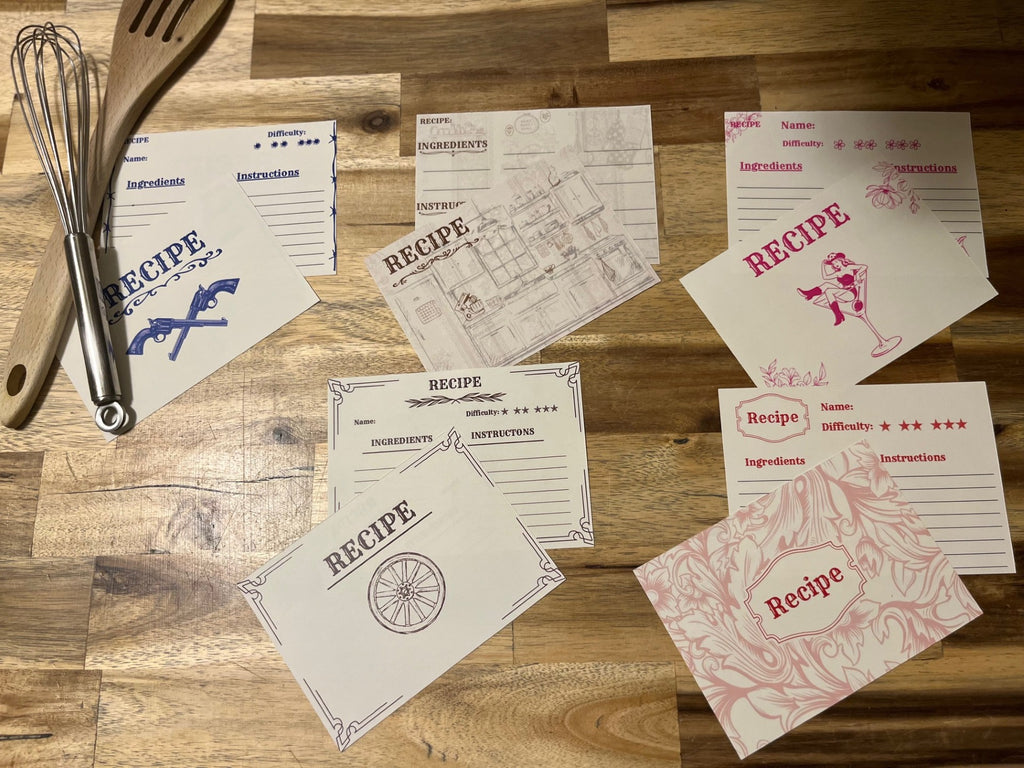 Farmhouse Recipe Cards Template — Digital Download